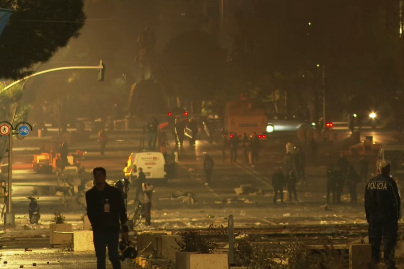 Protests Enter Third Day as Clashes, Fires and Property Damage Rock Tirana